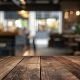 pngtree top desk with blur restaurant background wooden table image 15665383